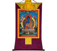 QWFVHJ Peinture sur Rouleau, Rouleau de Soie, Peinture sur Rouleau de Soie, thangka tibétain, Akshobhya (Un Bouddha guérisseur Avant(Purple,Medium(62cm*47cm))