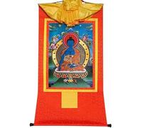 QWFVHJ Peinture sur Rouleau, Rouleau de Soie, Peinture sur Rouleau de Soie, thangka tibétain, Akshobhya (Un Bouddha guérisseur Avant(Red,Medium(62cm*47cm))