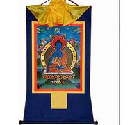 QWFVHJ Peinture sur Rouleau, Rouleau de Soie, Peinture sur Rouleau de Soie, thangka tibétain, Akshobhya (Un Bouddha guérisseur Avant(Blu,Medium(62cm*47cm))
