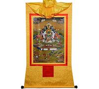 QWFVHJ Peinture sur Rouleau, Rouleau de Soie, Peinture sur Rouleau de Soie, thangka tibétain, Tapisserie thangka tibétaine Bodhisattva Tara(Onecolor,M)