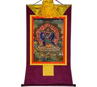 QWFVHJ Peinture sur Rouleau Suspendu, Rouleau de Soie, Peinture sur Rouleau de Soie, thangka tibétain, Vajrabhairava, conquérant du Seigneur de(Purple,Medium(62cm*47cm))