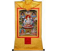 QWFVHJ Peinture Suspendue sur Rouleau, Rouleau de Soie, Peinture sur Rouleau de Soie, thangka tibétain, Mur de thangka Bouddhiste tibétain tantrique