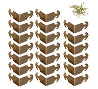 QWFVHJ Protections d'angle en métal Vintage, Filigrane d'angle, 20 pièces, Protections d'angle Vintage, Bord en Laiton, Protections d'angle décoratives for Ton Bronze(Bronze)