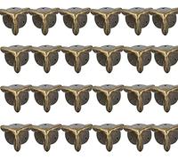 QWFVHJ Protections d'angle en métal Vintage, Filigrane d'angle, 24 pièces, Protections décoratives d'angle for métal, Protections d'angle enveloppantes(23mm)