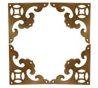 QWFVHJ Protections d'angle en métal Vintage, Filigrane d'angle, 4 pièces, Protections d'angle Vintage, Protections de Bord, Style Antique, for Meubles de Bureau(Brown,7.5cm)