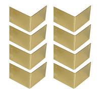 QWFVHJ Protections d'angle en métal Vintage, Filigrane d'angle, 8 pièces, Grand Style Antique décoratif, for Table, Coffre à Bijoux, Meubles, Bureau(Brass,S)