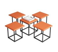 QWFVHJ Tabouret à Chaussures changeant, Repose-Pieds en Cuir, Tabouret Cube Magique 5 en 1, Table à thé de Salon, canapé empilable, siège en Cuir PU et pivotant