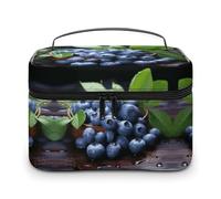 QWHJK Sac de rangement multifonction, délicieux myrtilles imprimées, sac de rangement de salle de bain, sac de rangement multifonction portable, délicieuses myrtilles, 25 x 18 x 15 cm, Délicieuses