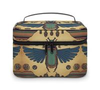 QWHJK Sac de rangement multifonction, Scarabée égyptien, sac de rangement pour salle de bain, maquillage, sac de rangement multifonction portable, scarabée égyptien, 25 x 18 x 15 cm, Scarabée