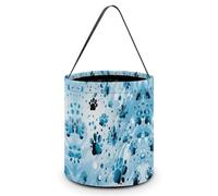 QWHJK Sacs à bonbons, sac fourre-tout pour Halloween, motif patte de chien, seau à bonbons réutilisable, sac fourre-tout tendance, patte de chien, bleu, taille unique, Patte de chien Bleu, Taille