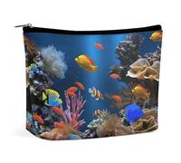 QWHJK Trousse cosmétique de voyage, sac de voyage cosmétique de poche imprimé vie marine, sac à cosmétiques simple, sac cosmétique pour sac à main, vie marine, taille unique, Marine Life, Taille