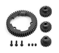 QWHTYO RC Accessoire De Pièce Compatible avec Traxxas pour X-maxx pour E-revo 2.0 pour VXL pour MAXX 1/5 1/10 Voiture Rc en Acier 46T 50T 52T 54T Engrenage Droit avec Pignon(46T)