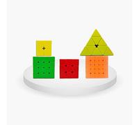 QWICK CLICK Super Speed Cube Combo de Triangle Pyramide, 2x2, 3x3, 4x4 et 5x5 (lot de 5)