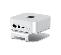 Qwiizlab Support en aluminium pour Mac mini M4/M4 Pro 2024, accès pratique au bouton d'alimentation, anti-rayures, antidérapant, évite la surchauffe, design durable et robuste (argenté)