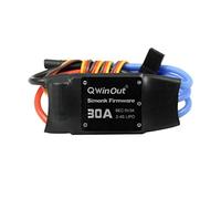 QWinOut 2-4S 30A RC Brushless ESC Simonk Firmware Electric Speed Controller with 5V 3A Bec with 3.5mm Female Banana Bullet for 2 to 4s Lipo Battery, DIY Multicopter Quadcopter (30A,1 pcs)