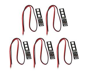 QWinOut 5Pcs RGB 5050 LED Strip Night Light 5V/12V with Dip Switch 30mm Wire for FPV RC 250 Racing Drone DIY Quadcopter Multicopter Helicopter Car Airplane (12V)