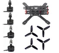 QWinOut FS135 135mm Carbon Fiber Frame Kit with 1306 3100KV CW/CCW Brushless Motor 3052 3-Blade Propeller for DIY RC Drone FPV Quadcopter