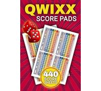 Qwixx Score Pads: 440 Vibrant Colored sheets for Dice Game Enthusiasts