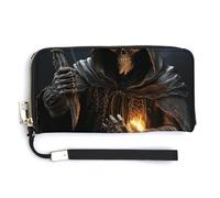 QWJKM Grim-Reaper Portefeuille en cuir pour porte-monnaie unisexe fin avec fermeture éclair, blanc, 20 x 10,5 cm, blanc, 20.0*10.5cm