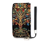 QWJKM Il y a beaucoup de branches portefeuille en cuir pour homme et femme, portefeuille vertical fin avec fermeture éclair et porte-cartes blanc, 20 x 10,5 cm, blanc, 20x10.5cm