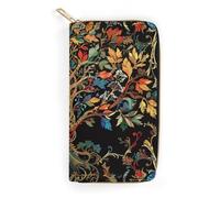 QWJKM Il y a beaucoup de branches portefeuille en cuir pour homme et femme, portefeuille vertical fin avec fermeture éclair et porte-cartes blanc, 19,7 x 10,5 cm, blanc, 19.7x10.5cm