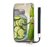 QWJKM Joli portefeuille en cuir Kimchi pour homme et femme - Portefeuille long vertical fin avec fermeture éclair et porte-cartes - Blanc - 20 x 10,5 cm, blanc, 20x10.5cm