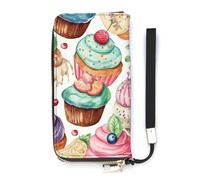 QWJKM Portefeuille vertical fin en cuir de sucre avec fermeture éclair et porte-cartes pour homme et femme, blanc, 20 x 10,5 cm, blanc, 20x10.5cm