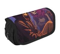 QWJKM Trousse à crayons pour homme et femme avec motif tête de mort - Grande capacité - Esthétique - Organiseur de bureau mignon pour fournitures de bureau, blanc, 8.7x3.1x4.3 inches