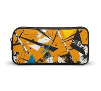 QWJKM Trousse à crayons pour homme et femme de style graffiti urbain, trousse à crayons portable, trousse à crayons personnalisée, trousse à crayons esthétique, organiseur de bureau pour bureau,