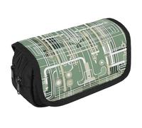 QWJKM Trousse à crayons pour homme et femme - Forme abstraite blanche - Trousse à crayons personnalisée de grande capacité - Trousse à crayons esthétique - Organiseur de bureau mignon pour fournitures