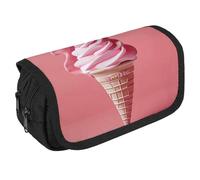 QWJKM Trousse à crayons pour homme et femme - Motif cône artistique - Trousse à crayons personnalisée de grande capacité - Trousse à crayons esthétique - Organiseur de bureau mignon pour fournitures