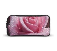 QWJKM Trousse à crayons pour homme et femme - Motif goutte d'eau - Trousse à crayons portable personnalisée - Esthétique - Boîte à crayons - Organiseur de bureau pour bureau, blanc, 8.7x2x4.7 inches