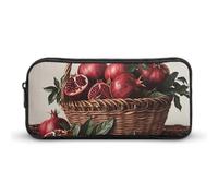 QWJKM Trousse à crayons pour homme et femme - Motif grenades dans un panier - Trousse à crayons portable personnalisée - Esthétique - Boîte à crayons - Organiseur de bureau pour bureau, blanc,