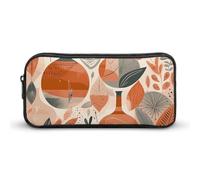 QWJKM Trousse à crayons pour homme et femme - Motif orange - Trousse à crayons portable personnalisée - Esthétique - Boîte à crayons - Organiseur de bureau pour bureau, blanc, 8.7x2x4.7 inches