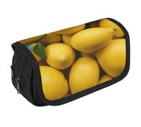 QWJKM Trousse à crayons pour homme et femme - Une pile de petit citron - Trousse à crayons personnalisée de grande capacité - Trousse à crayons esthétique - Organiseur de bureau mignon pour