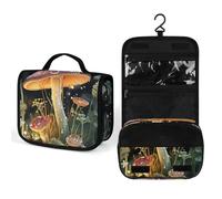 QWJKM Trousse de toilette en forme de champignon papillon - Trousse de maquillage portable à suspendre pour femme - Grand organisateur de maquillage étanche - Blanc - 22,5 x 18,5 cm, blanc,