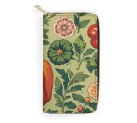 QWNMD Portefeuilles en cuir pour femme - Imprimé légumes et herbes - Porte-carte avec fermeture éclair - Portefeuille en cuir - Légumes et herbes - 19,8 x 10,4 x 3,6 cm - Moderne, Légumes et herbes,