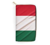 QWNMD Portefeuilles en cuir pour femme - Motif drapeau de l'Italie - Porte-cartes avec fermeture éclair - 19,8 x 10,4 x 3,6 cm - Moderne, Drapeau italien, 7.8 x 4.1 x 1.4 inches, Moderne