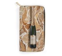QWNMD Portefeuilles en cuir pour femme - Motif marbre champagne - Porte-cartes avec fermeture éclair - Marbre champagne - 19,8 x 10,4 x 3,6 cm - Moderne, Marbre champagne, 7.8 x 4.1 x 1.4 inches,