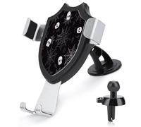 QWNMD Support de téléphone de voiture Halloween gothique imprimé support de voiture Essentials support de téléphone compatible avec les smartphones de 4 à 6 pouces