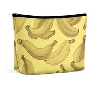 QWNMD Trousse de maquillage pour rouge à lèvres, pochette à fermeture éclair, motif banane, organiseur imprimé portable, accessoires de toilette, motif banane, 6,8 x 5,9 x 5,8 cm, tendance, Motif