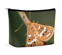 QWNMD Trousse de maquillage, trousse à cosmétiques, pochette à fermeture éclair, joli papillon de nuit, organiseur portable, accessoires de toilette, beau papillon, 17 x 15 x 5,8 cm, tendance,