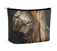QWNMD Trousse de maquillage, trousse à cosmétiques, pochette à fermeture éclair, organiseur imprimé tronc d'arbre - Accessoires de toilette portables, 17 x 15 x 5,8 cm, tendance, Tronc d'arbre, 6.8 X