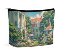 QWNMD Trousse de maquillage, trousse à cosmétiques, pochette à fermeture éclair, pochette fantaisiste de jardin Academy, organisateur imprimé de trousse de toilette portable, accessoires de toilette,