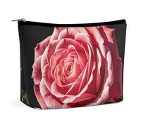 QWNMD Trousse de maquillage, trousse de maquillage, pochette à fermeture éclair, motif fleur de rose de nombreux fans - Organiseur portable - Accessoires de toilette - Fleur de rose de nombreux fans -