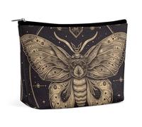 QWNMD Trousse de maquillage, trousse de maquillage, pochette à fermeture éclair, pochette à fermeture éclair, organiseur imprimé mites portable, accessoires de toilette, 17 x 15 x 5,8 cm, tendance,