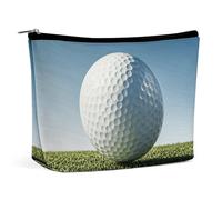 QWNMD Trousse de maquillage, trousse de maquillage, pochette à fermeture éclair, pochette à fermeture éclair, organiseur imprimé balle de golf, 17 x 15 x 5,8 cm, tendance, Balle de golf., 6.8 X 5.9 X
