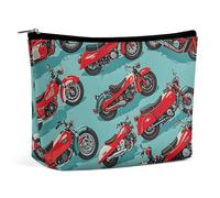 QWNMD Trousse de maquillage trousse de maquillage pochette à rouge à lèvres pochette à fermeture éclair motif patchwork imprimé organisateur portable accessoires trousse de toilette accessoires moto