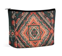 QWNMD Trousse de maquillage trousse de maquillage pochette à rouge à lèvres pochette zippée motifs tribaux mystiques bohèmes imprimés organisateur portable trousse de toilette accessoires, motifs