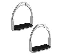 QWORK 1 Paire d'étriers de sécurité Flexibles en Acier Inoxydable pour équitation Anglaise